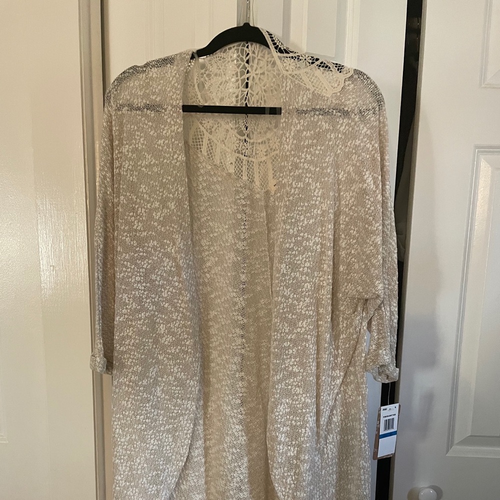 Lace cardigan sweater